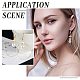 Beebeecraft 1Box 40Pcs 2 Color Hoop Earring Findings 18K Gold Plated Round Beading Hoops Earring Making Kit for Jewelry Making DIY Crafts KK-BBC0001-19-6