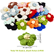 Arricraft 32 pièces 16 couleurs accessoires d'ornement de tricot en coton faits à la main DIY-AR0002-09-6