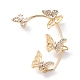 Butterfly Crystal Rhinestone Cuff Earrings for Girl Women Gift EJEW-F275-01A-G-1