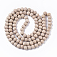 Chapelets perles de en bois non teint et naturel X-WOOD-T024-036-2