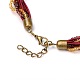 Antique Golden Plated Alloy Rhinestone Resin Pendant Necklaces NJEW-JL003-03-5