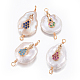 Conectores de eslabones de perlas naturales PEAR-E013-11-1