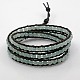 Fashion Triple Wrap Bracelets BJEW-J057-M-2