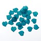Teal Transparent Acrylic Frosted Leaf Pendants X-PL591-11-2