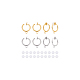 Unicraftale 20 pz 2 colori 304 risultati di orecchini a clip in acciaio inossidabile con anelli orizzontali e 20 pezzi cuscinetti in silicone comfort orecchino a cerchio per la creazione di gioielli colore acciaio inossidabile dorato foro 1.8 mm STAS-UN0039-97-7