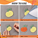 Fingerinspire 6 pièce de patchs de citrouille à repasser en polyester orange jaune brodé de strass à coudre sur des patchs appliqués PATC-FG0001-25-3