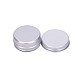 20ml丸型アルミ缶  アルミジャー  化粧品の貯蔵容器  ろうそく  キャンディー  ねじ蓋付き  プラチナ  3.9x2cm  容量：20ml（0.67液量オンス） X-CON-L009-B02-5