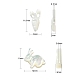 6 pièces 2 styles de perles de coquillage blanc naturel BSHE-CJ0001-05-2