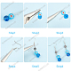 Sunnyclue diy millefiori kit de fabrication de boucles d'oreilles en perles de verre DIY-SC0018-55-4