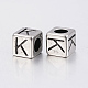 304 Stainless Steel Large Hole Letter European Beads STAS-H428-01AS-K-2