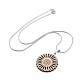 Boucles d'oreilles pendantes en bois non teint et colliers pendentifs ensembles de bijoux SJEW-JS01057-2
