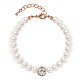 Shell Pearl Beads Bracelets BJEW-AA00086-01RG-1