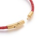 Pelle intrecciata making braccialetto cavo MAK-L018-02B-03-3