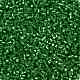 シリンダーシードビーズ  銀並ぶ  丸い穴  均一サイズ  グリーン  2x1.5mm  穴：0.8mm  約888個/10g X-SEED-H001-G05-4