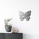 CREATCABIN Skull Metal Wall Art Butterfly Decor Wall Hanging Plaques Ornaments Iron Wall Art Sculpture Sign for Indoor Outdoor Home Livingroom Kitchen Garden Decoration Gift Silver 11.8 x 9.4 Inch DJEW-WH0306-013A-01-5