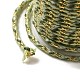 4重ポリコットンコード  手作りマクラメ綿ロープ  ひも壁掛け用植物ハンガー  diyクラフトストリング編み  オリーブドラブ  1.5mm  約4.3ヤード（4m）/ロール OCOR-Z003-D101-3