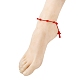 Cavigliere intrecciate in filo di nylon regolabile AJEW-AN00313-5