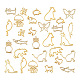 Fashewelry 32pcs 16 estilos colgantes de aleación FIND-FW0001-15-2