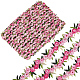 15 ярд цветочной полиэфирной кружевной ленты с вышивкой OCOR-WH0070-77A-1