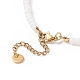 Handmade Millefiori Glass Flower & Shell Pearl Beaded Necklace for Women NJEW-TA00039-6