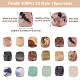 Fashewelry 100pcs 10 perles de pierres précieuses naturelles de style G-FW0001-20-4
