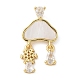 Ottone micro spianare pendenti zirconi&nbsp;KK-K298-24A-G-1