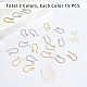PandaHall Elite about 45 pcs 3 Colors 304 Stainless Steel Earring Hooks Ear Wire with Loop for DIY Earring Jewelry Craft Making STAS-PH0019-05-4