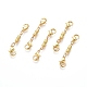 Brass Lobster Claw and Screw Clasps KK-G373-01G-1