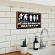 ヴィンテージメタルブリキサイン  バーの鉄の壁の装飾  レストラン  カフェパブ  単語juseの長方形あなたの手を洗ってくださいトイレ  言葉  30x20cm AJEW-WH0189-012-6