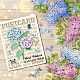GLOBLELAND Hydrangea Flower Clear Stamps for DIY Scrapbooking Spring Plants Blooming Flowers Silicone Clear Stamp Seals for Journals Decorative Cards Making Photo Album DIY-WH0167-57-0503-3
