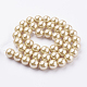Brins de perles rondes en verre teinté écologique HY-A002-10mm-RB064N-2