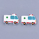 樹脂カボション  救急車  ホワイト  22.5x29x4.5mm CRES-T010-137-1