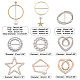 SUPERFINDINGS 9Pcs 9 Style Alloy Rhinestone Slide Bowknot Buckles & Scarf Clips Brooches JEWB-FH0001-06-5
