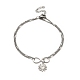 304 Stainless Steel Charm Anklet AJEW-C021-12P-2