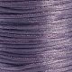 ナイロン糸  ラットテールサテンコード  編組ジュエリーにはナイロンのアクセサリーコード  ラウンド  青紫色  1mm  約100ヤード/ロール（300フィート/ロール） NWIR-I002-07-2