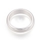 Electroplated Non-magnetic Synthetic Hematite Rings RJEW-P069-01S-1