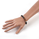 Stretch-Armbänder aus natürlichem Tigerauge und natürlichen schwarzen Achatperlen (gefärbt). BJEW-JB04005-01-3
