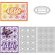 BENECREAT 3PCS Layered Card Background Metal Die Cut Flower Pattern Background Stencils with Hello for Photo Album DIY-WH0309-460-1
