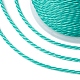 Round Waxed Polyester Cord YC-G006-01-1.0mm-25-3