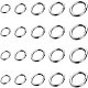 Unicraftale 1000pcs 5 tailles 6/5/4/3/2.5mm anneaux de saut ovales en acier inoxydable anneaux de saut proches mais non soudés connecteurs d'anneau ovale pour la fabrication de collier de bracelet de bijoux en cotte de mailles STAS-UN0004-51-1
