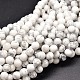 Howlite piedra preciosa natural hebras de perlas redondo X-G-P075-34-10mm-1