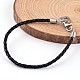 Heart Braided Leather Cord Bracelets BJEW-JB02204-2