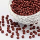 6/0 Opaque Colours Round Glass Seed Beads X-SEED-A010-4mm-46-1