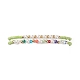 2pcs 2 style graine de verre et imitation perle et bracelets extensibles perlés en laiton pour femme BJEW-JB09033-2