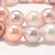 Round Shell Pearl Bead Strands BSHE-L011-8mm-L020-4