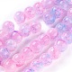 Spray Painted Glass Beads Strands GLAA-A038-D-78-1