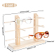 木製の眼鏡の陳列台  6 サングラス表示ホルダー  ビジネス用  家  ビスク  完成品：34.7x95x234mm ODIS-WH0043-16B-2