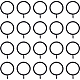 BENECREAT 20Pcs Iron Curtain Rings with Eyelet for Curtain Panels FIND-BC0003-56-1