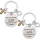 Porte-clés pendentif abeille en alliage émail pour la journée des enseignants KEYC-WH0032-49-1