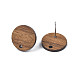 Fornituras de aretes de madera de nogal MAK-N033-008-4